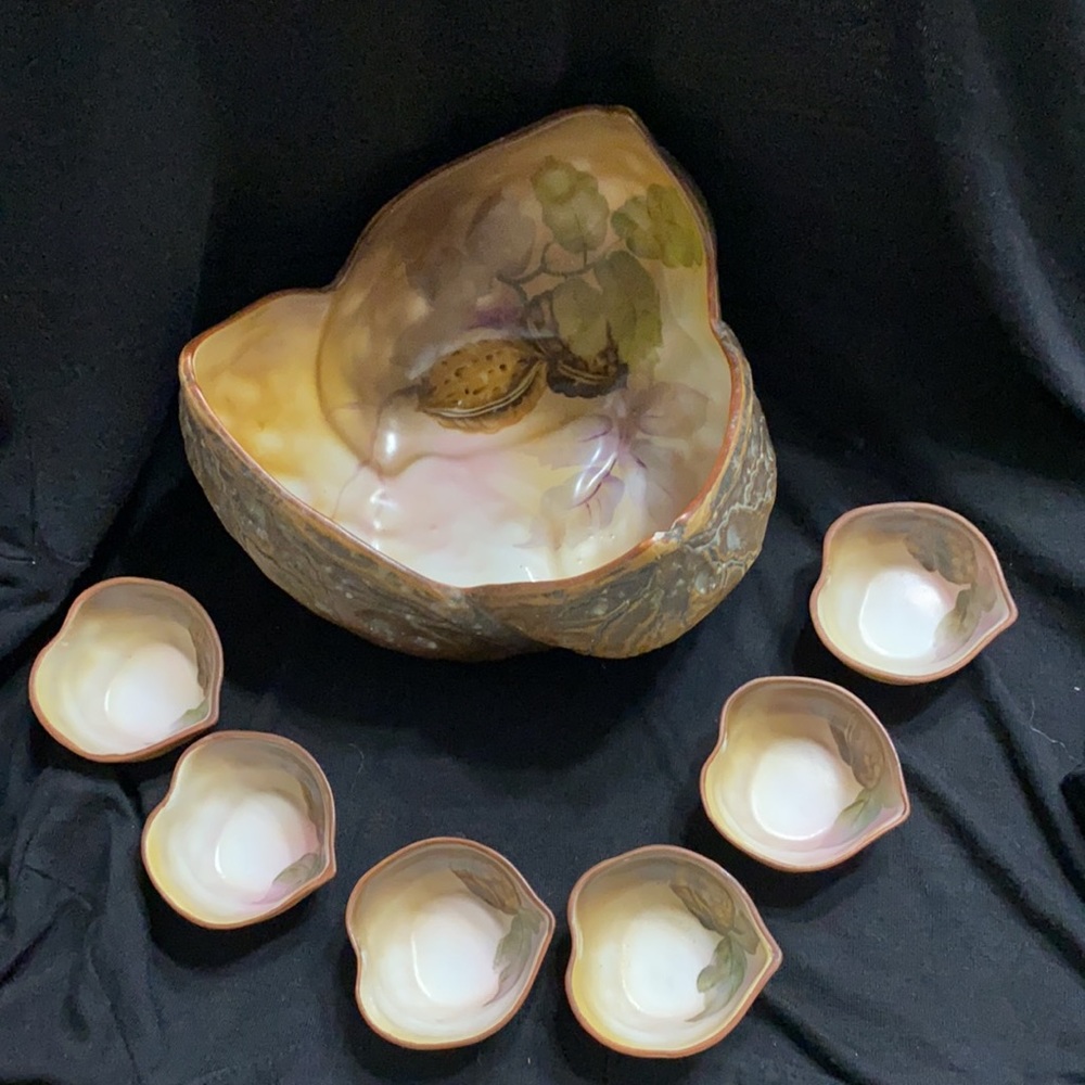 Noritake Hand Painted Nut Bowl Set